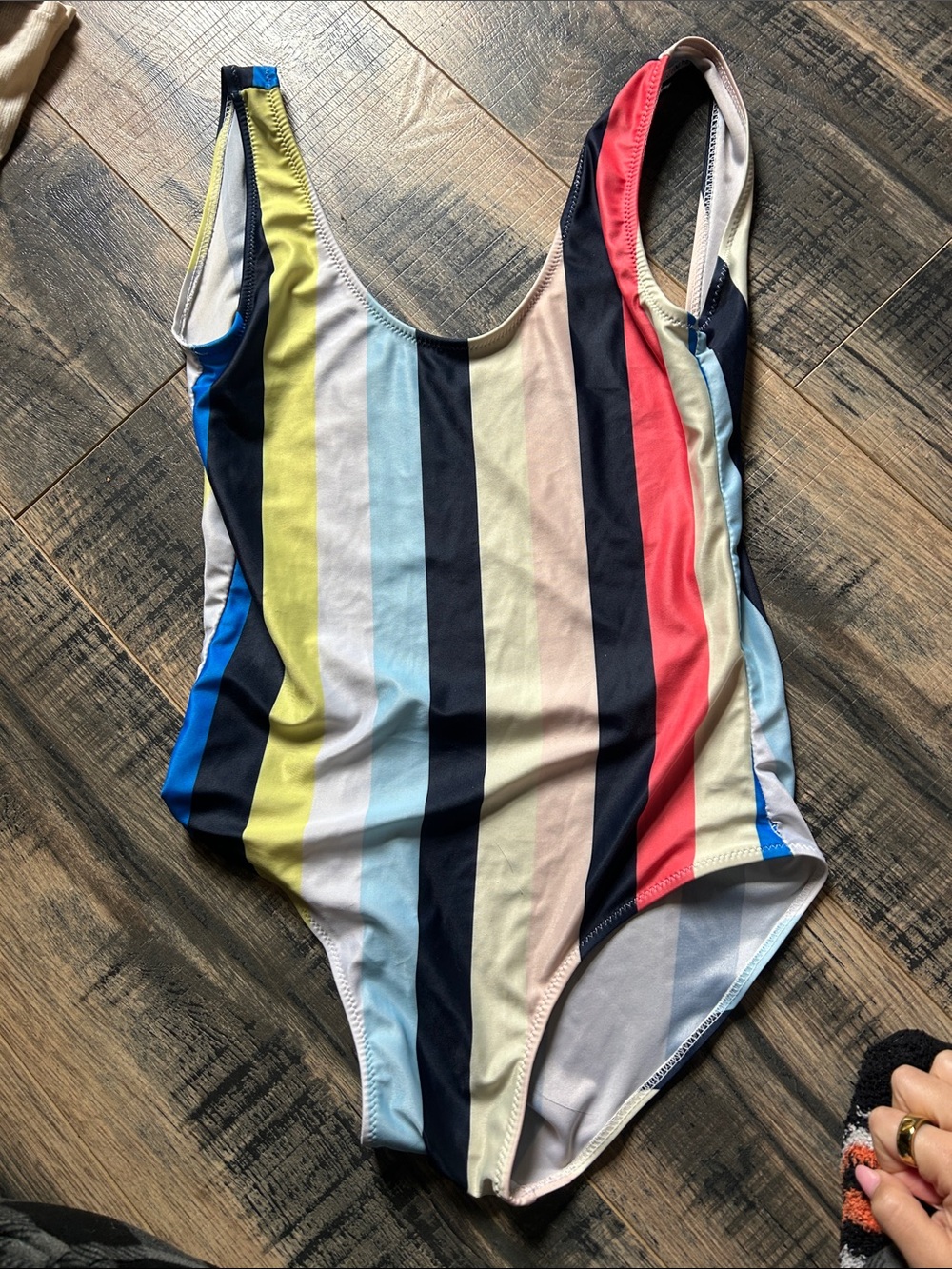 Target Multicolor Vertical Stripe One-Piece Swimsuit